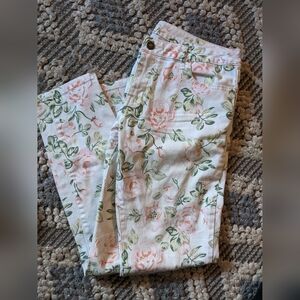 Women's floral jeans